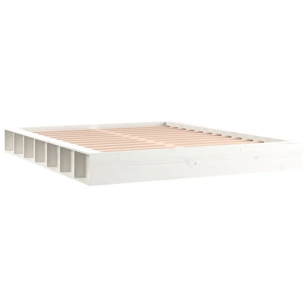 Letto matrimoniale | Letto per adulti | Giroletto Bianco 180x200 cm Super King in Legno Massello - Image 3