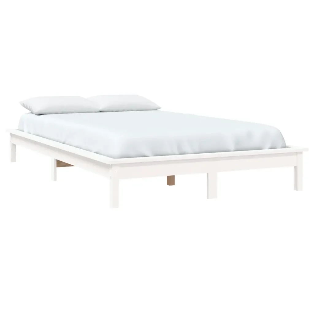 Letto matrimoniale | Letto per adulti | Giroletto Bianco 180x200 cm Super King Legno Massello di Pino - Image 4