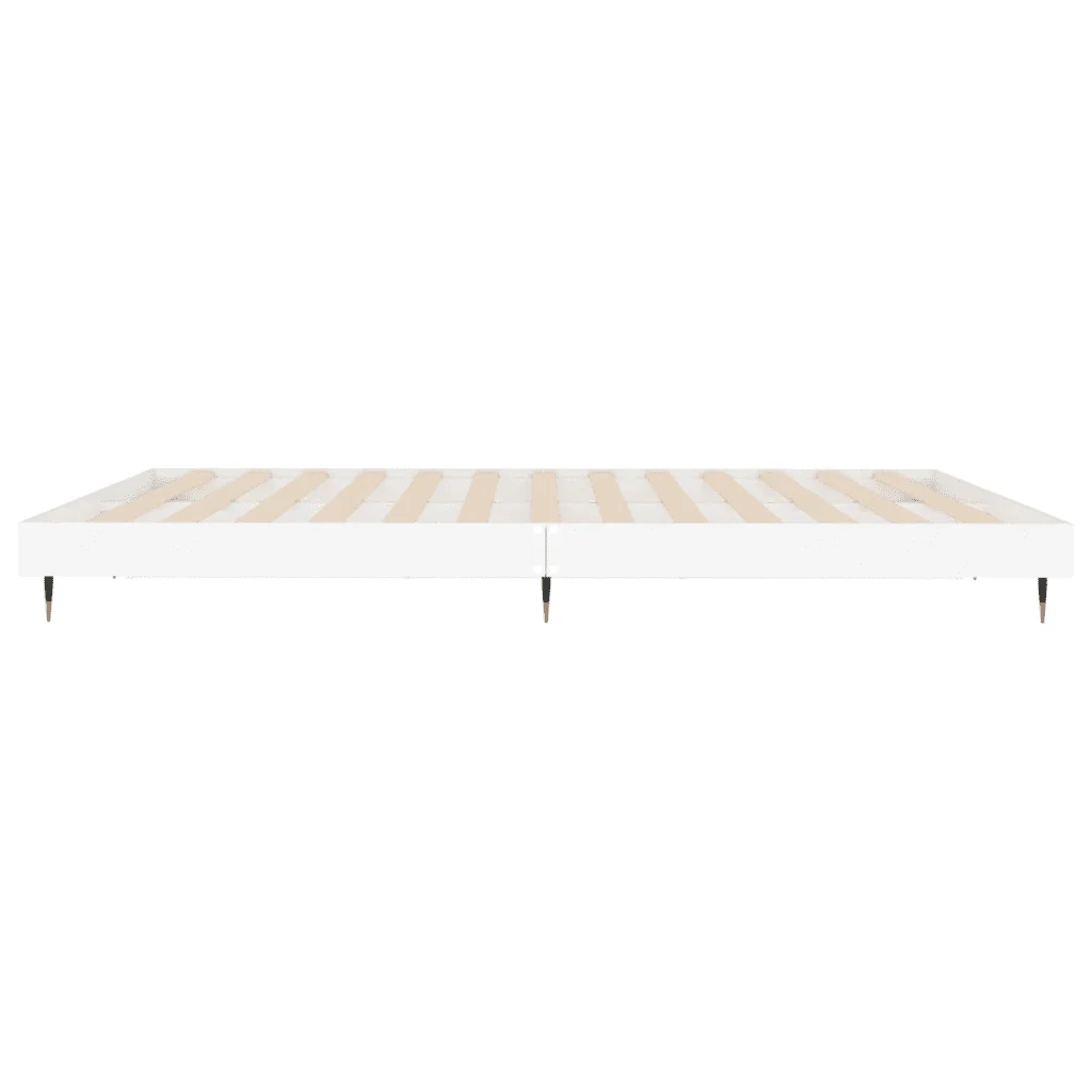 Letto matrimoniale | Letto per adulti | Giroletto Bianco 200x200 cm in Legno Multistrato - Image 7