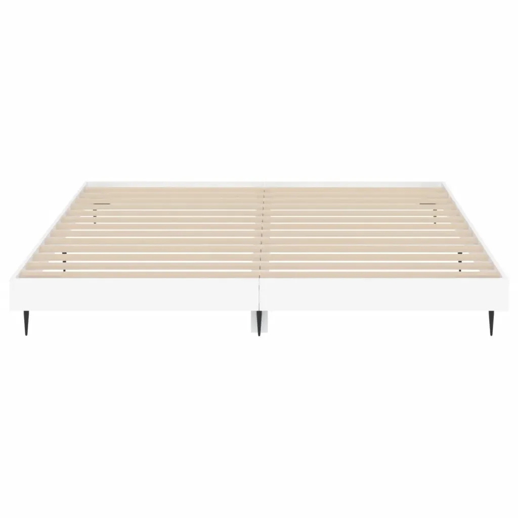 Letto matrimoniale | Letto per adulti | Giroletto Bianco 200x200 cm in Legno Multistrato - Image 6