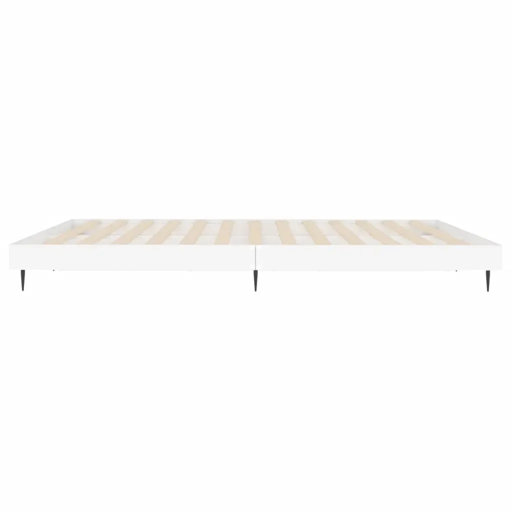 Letto matrimoniale | Letto per adulti | Giroletto Bianco 200x200 cm in Legno Multistrato - Image 7