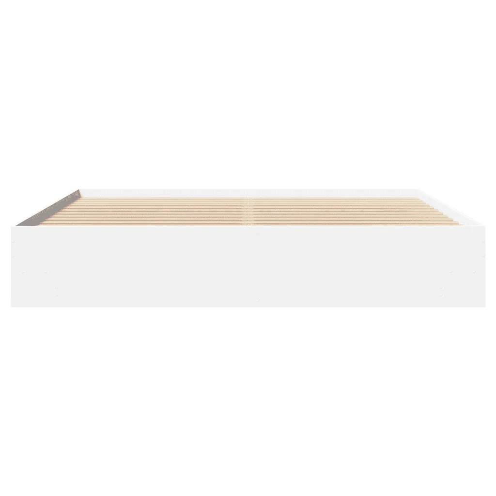Letto matrimoniale | Letto per adulti | Giroletto Bianco 200x200 cm in Legno Multistrato - Image 5