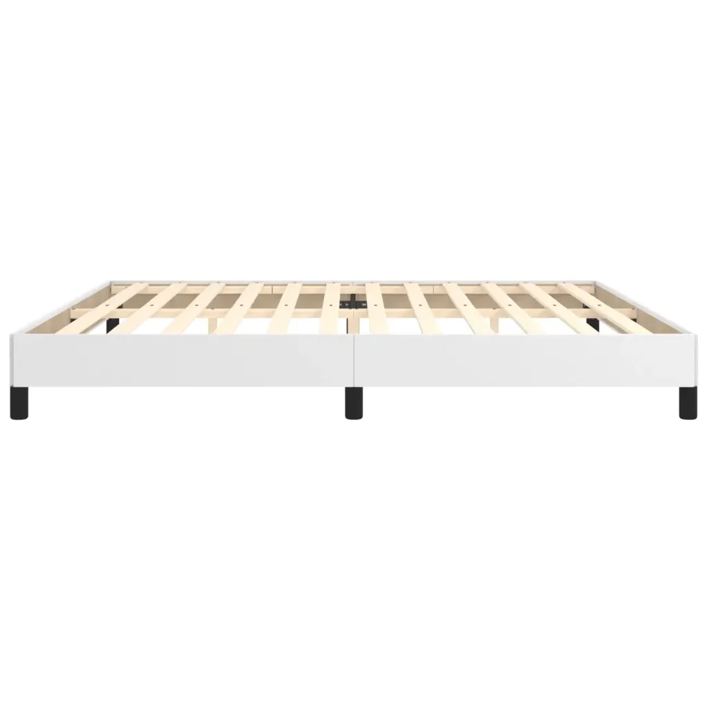 Letto matrimoniale | Letto per adulti | Giroletto Bianco 200x200 cm in Similpelle - Image 6