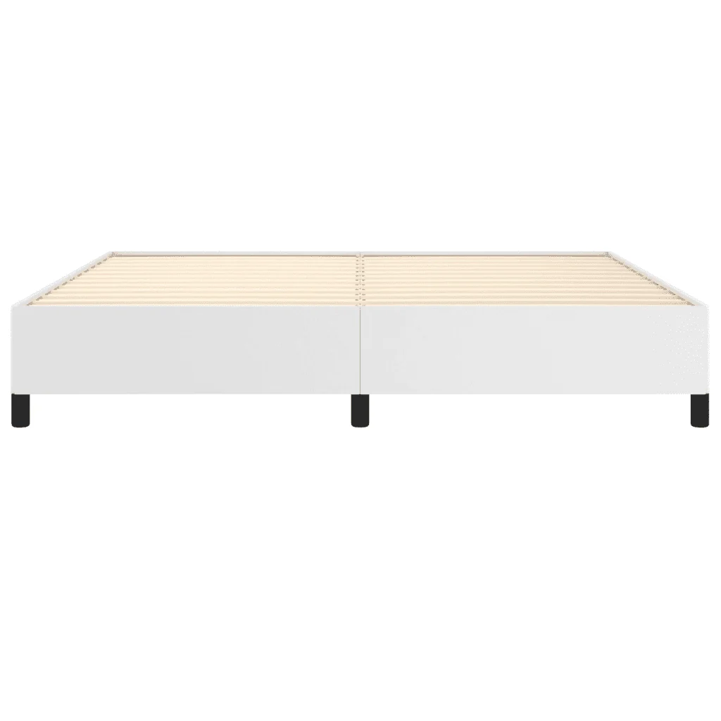 Letto matrimoniale | Letto per adulti | Giroletto Bianco 200x200 cm in Similpelle - Image 5