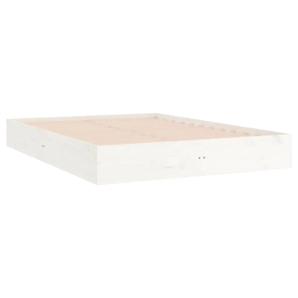 Letto matrimoniale | Letto per adulti | Giroletto Bianco in Legno Massello 180x200 cm Super King - Image 3