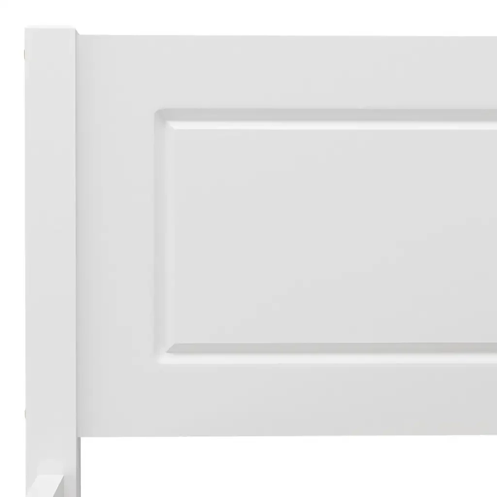 Letto matrimoniale | Letto per adulti | Giroletto Bianco in Legno Massello di Pino 120x200 cm - Image 5