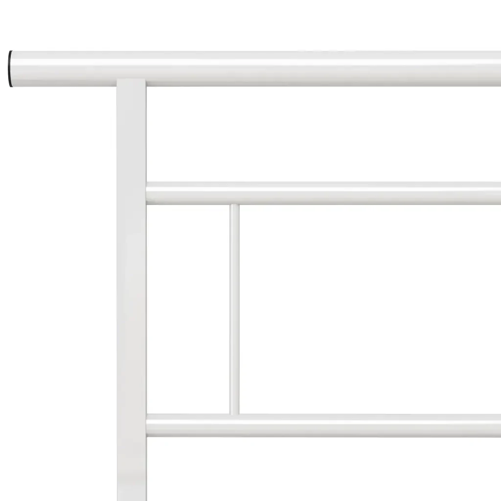 Letto matrimoniale | Letto per adulti | Giroletto Bianco in Metallo 140x200 cm - Image 5