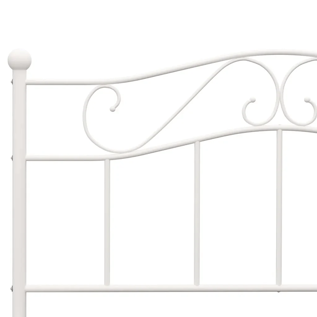 Letto matrimoniale | Letto per adulti | Giroletto Bianco in Metallo 160x200 cm - Image 5