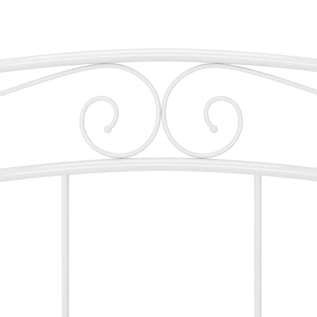 Letto matrimoniale | Letto per adulti | Giroletto Bianco in Metallo 160x200 cm - Image 7