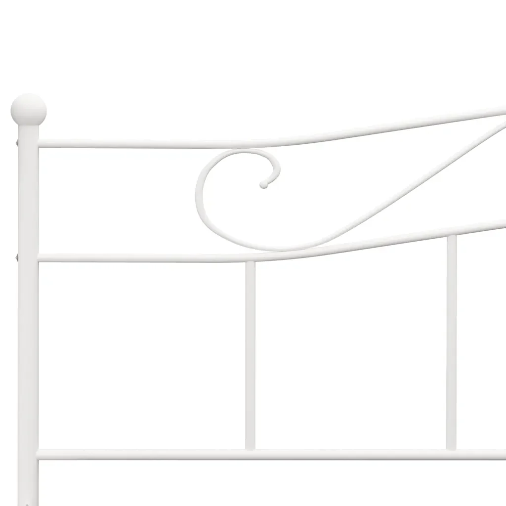 Letto matrimoniale | Letto per adulti | Giroletto Bianco in Metallo 180x200 cm - Image 5