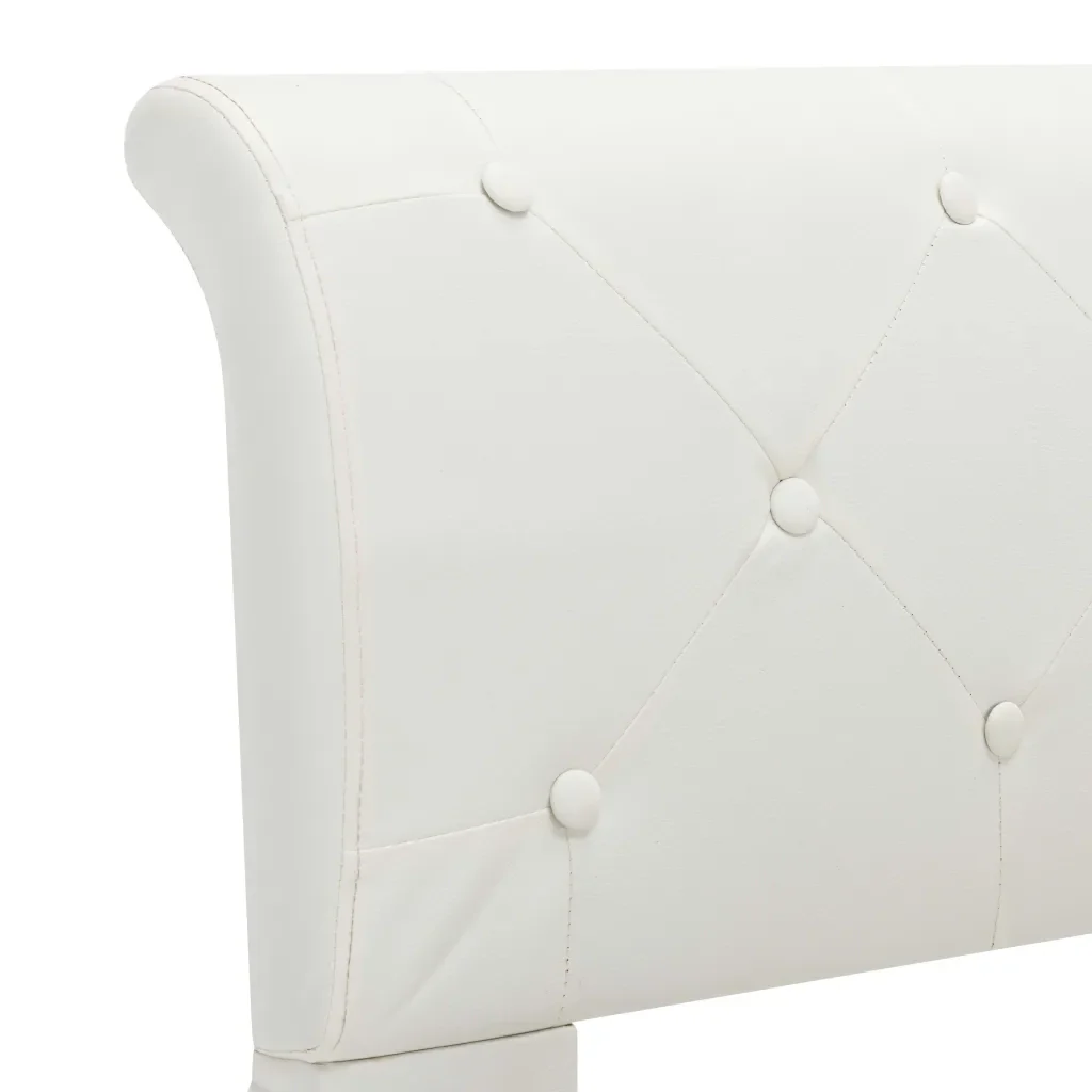 Letto matrimoniale | Letto per adulti | Giroletto Bianco in Similpelle 180x200 cm - Image 7