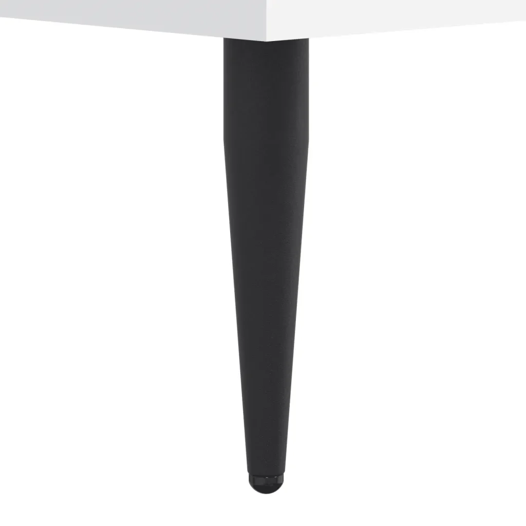 Letto matrimoniale | Letto per adulti | Giroletto Bianco Lucido 120x200 cm in Legno Multistrato - Image 8
