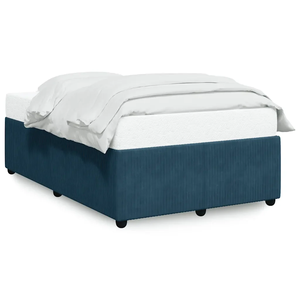 Letto matrimoniale | Letto per adulti | Giroletto Blu 120x190 cm in Velluto
