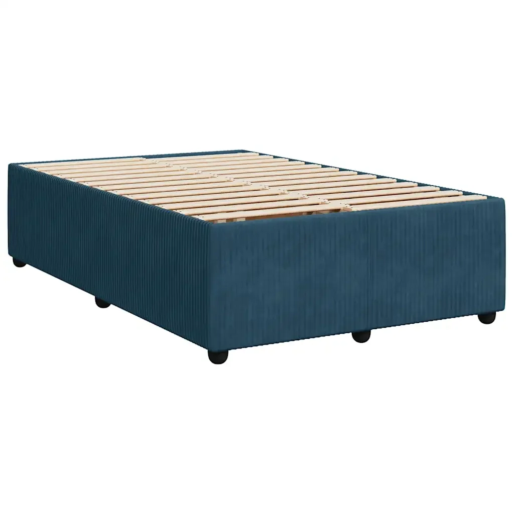 Letto matrimoniale | Letto per adulti | Giroletto Blu 120x190 cm in Velluto - Image 4