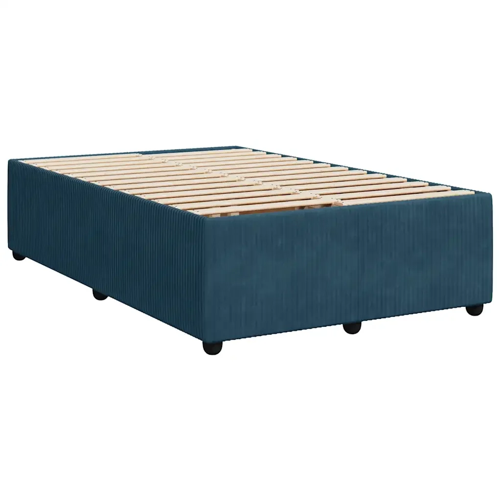 Letto matrimoniale | Letto per adulti | Giroletto Blu 120x200 cm in Velluto - Image 3