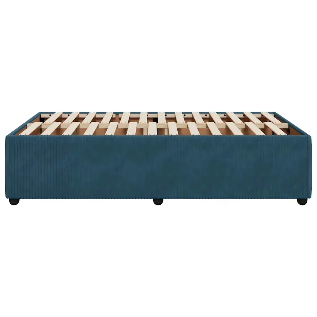 Letto matrimoniale | Letto per adulti | Giroletto Blu 120x200 cm in Velluto - Image 5