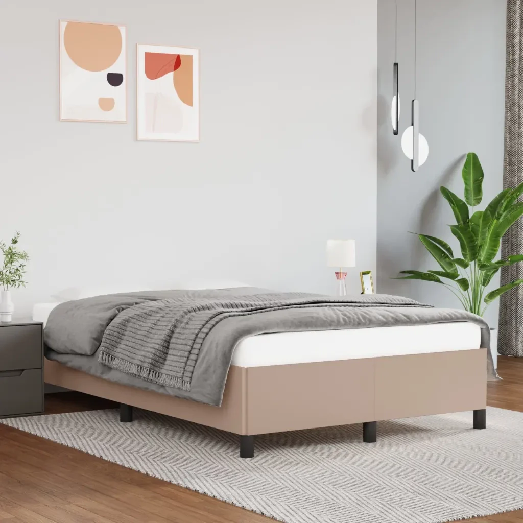 Letto matrimoniale | Letto per adulti | Giroletto Cappuccino 120x200 cm in Similpelle - Image 2