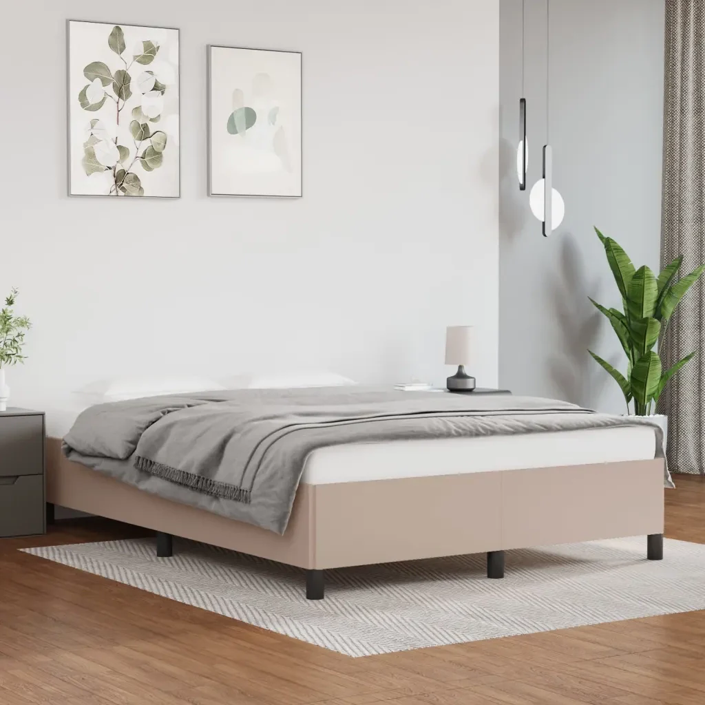 Letto matrimoniale | Letto per adulti | Giroletto Cappuccino 140x190 cm in Similpelle - Image 2