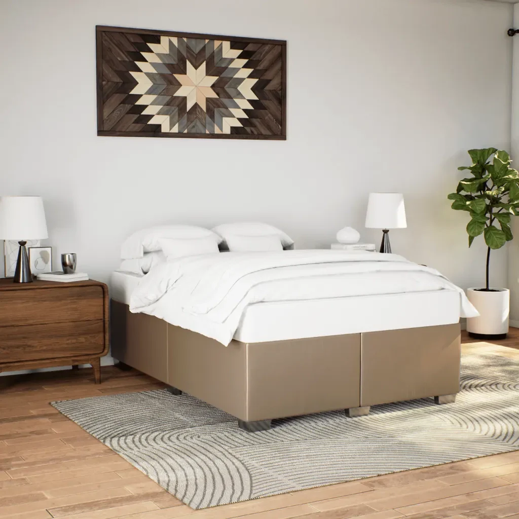 Letto matrimoniale | Letto per adulti | Giroletto Cappuccino 160x200 cm in Similpelle - Image 2
