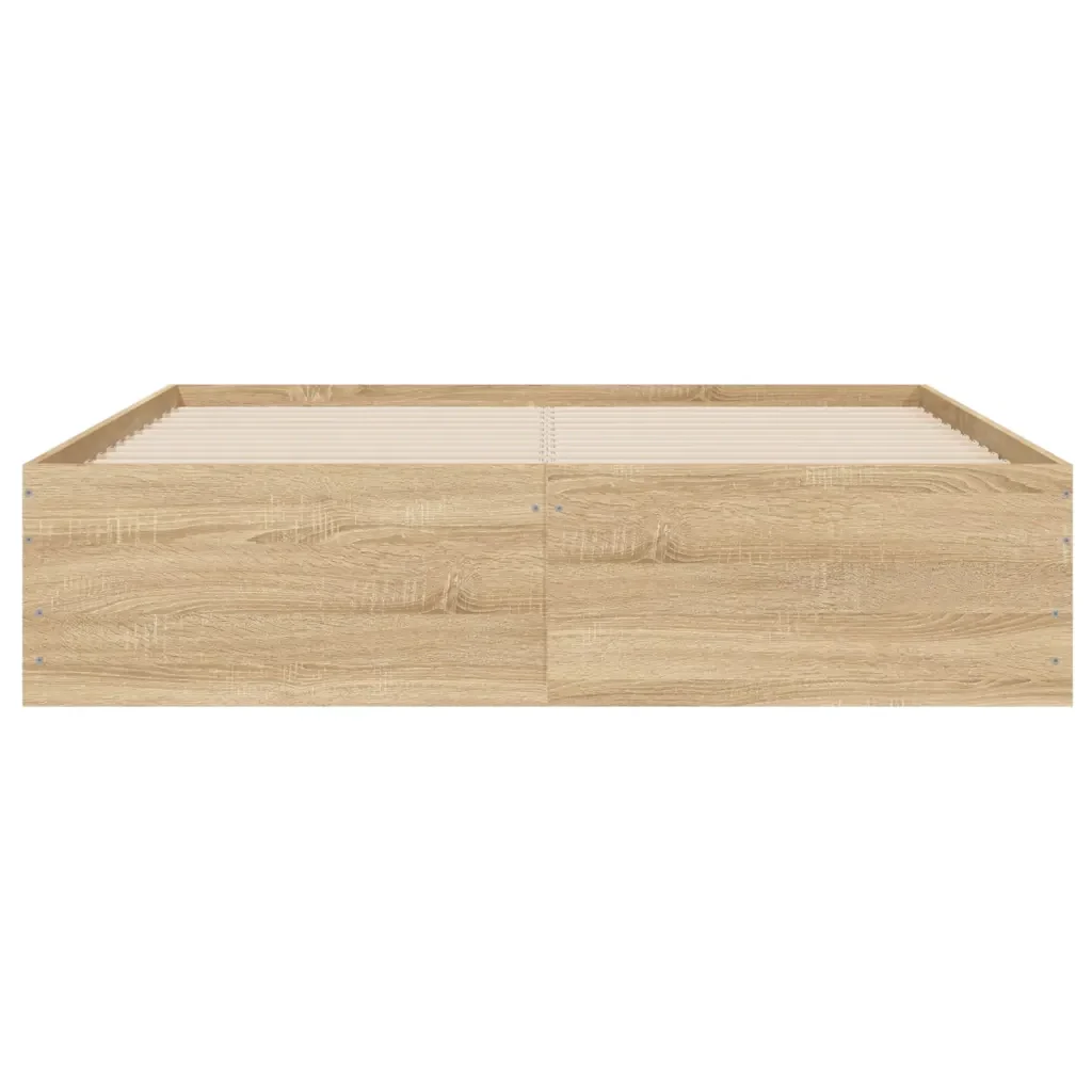 Letto matrimoniale | Letto per adulti | Giroletto Cassetti Rovere Sonoma 120x190 cm Legno Multistrato - Image 6