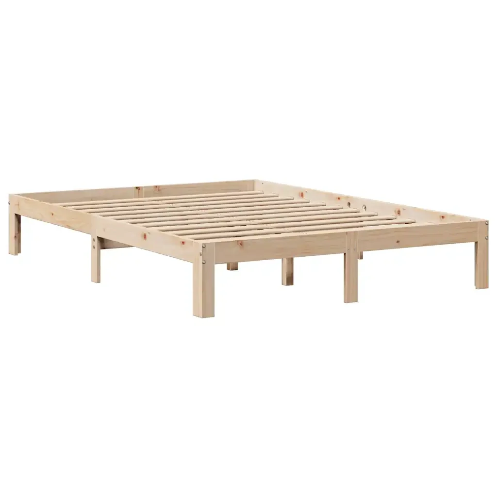 Letto matrimoniale | Letto per adulti | Giroletto con Cassetti 140x200 cm in Legno Massello di Pino - Image 5