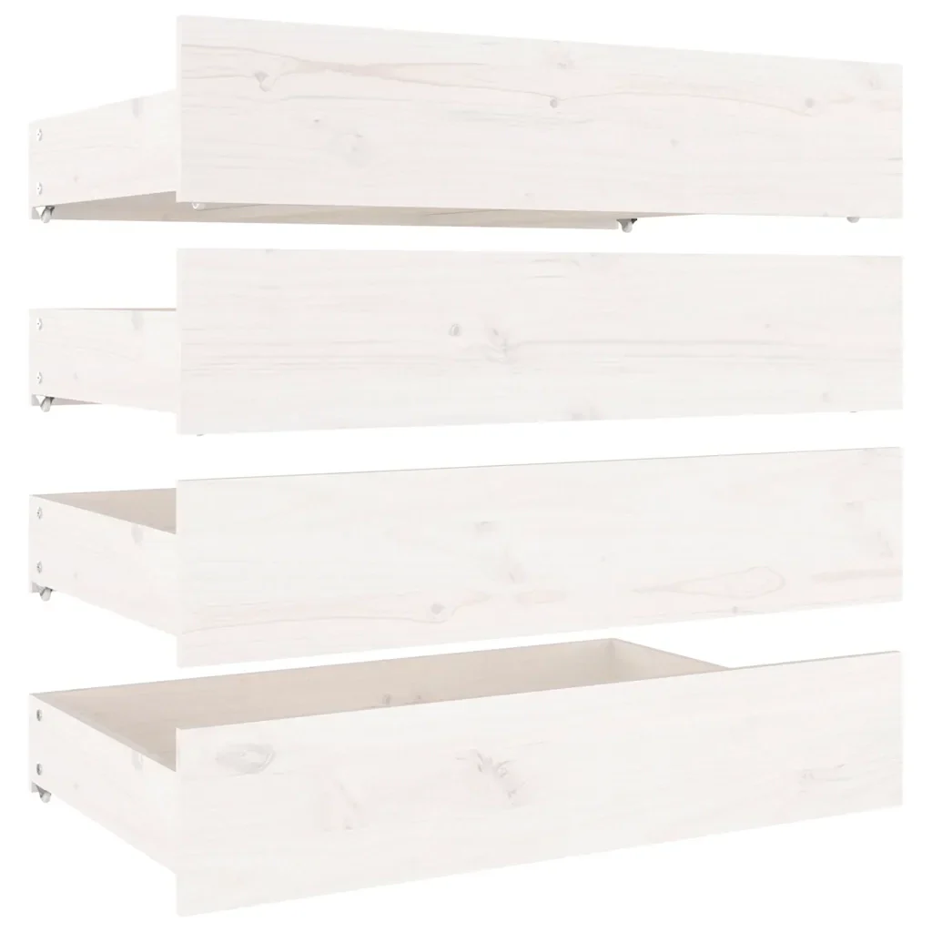 Letto matrimoniale | Letto per adulti | Giroletto con Cassetti Bianco 135x190 cm Double - Image 7