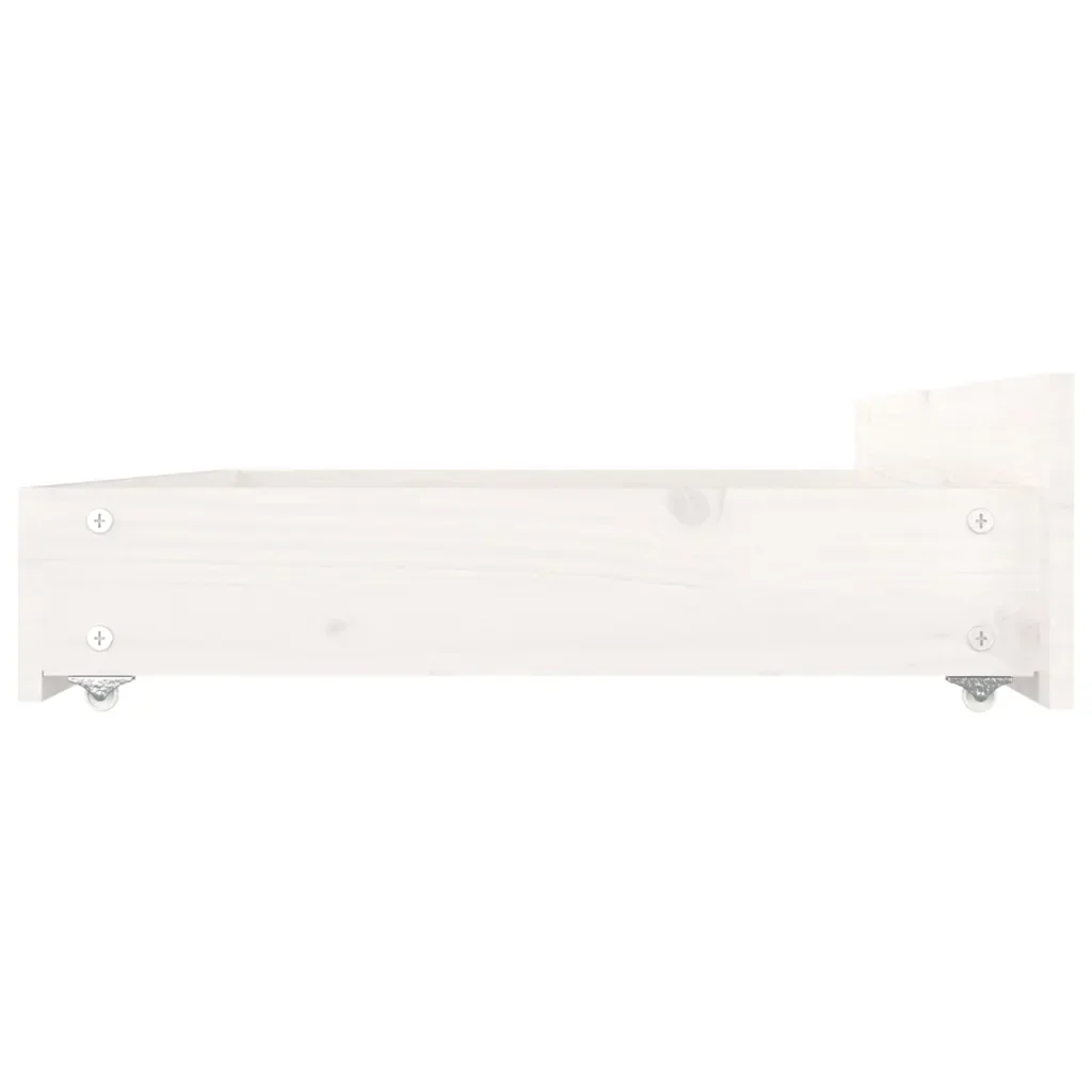 Letto matrimoniale | Letto per adulti | Giroletto con Cassetti Bianco 140x190 cm - Image 9