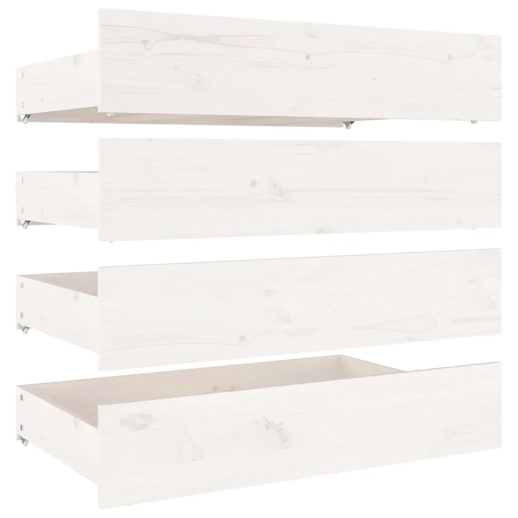 Letto matrimoniale | Letto per adulti | Giroletto con Cassetti Bianco 140x200 cm - Image 7