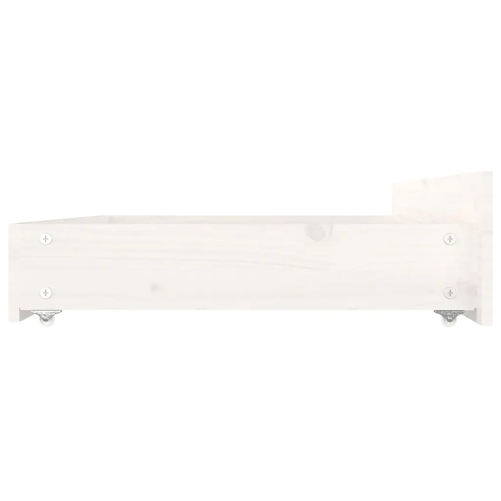 Letto matrimoniale | Letto per adulti | Giroletto con Cassetti Bianco 140x200 cm - Image 9