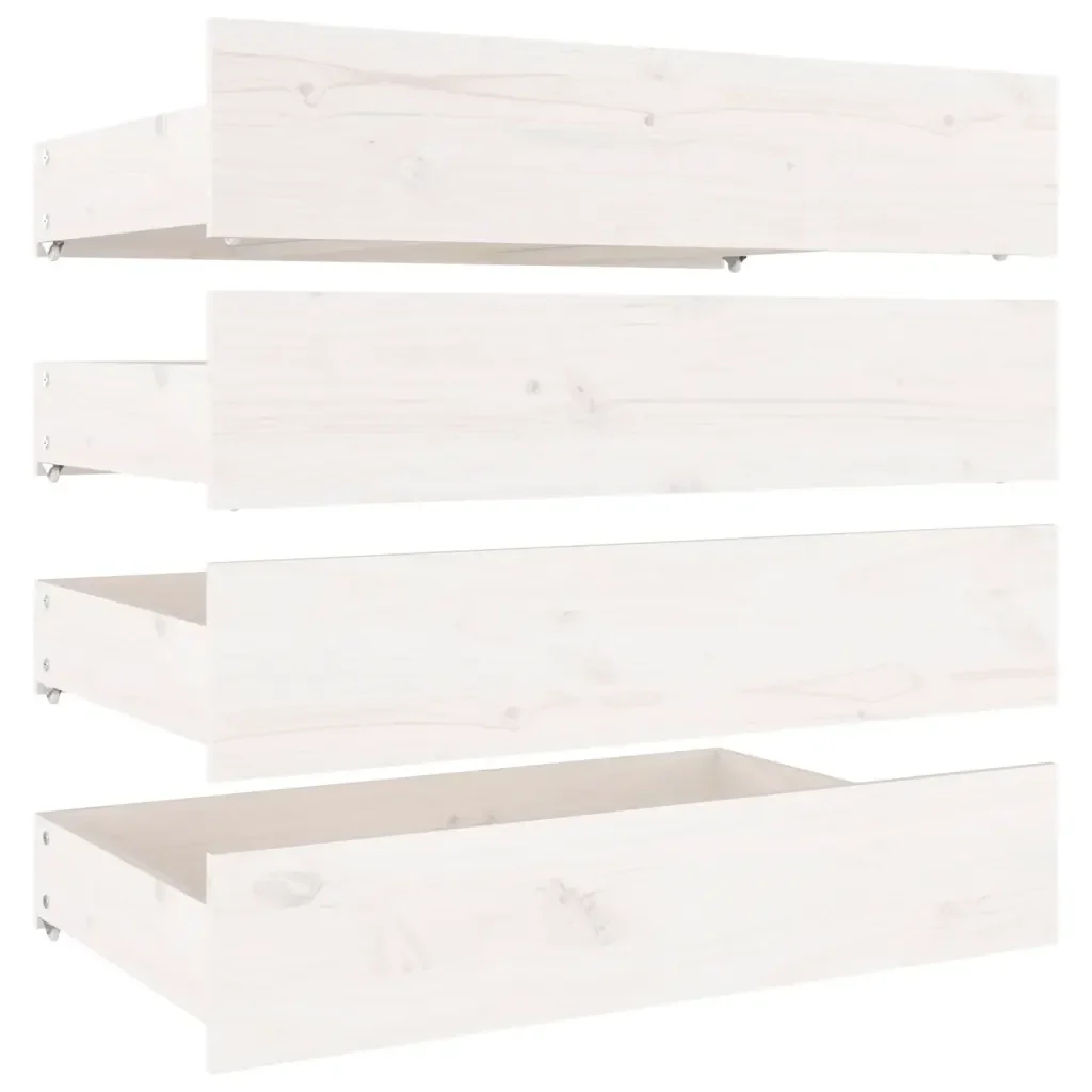 Letto matrimoniale | Letto per adulti | Giroletto con Cassetti Bianco 150x200 cm King Size - Image 7