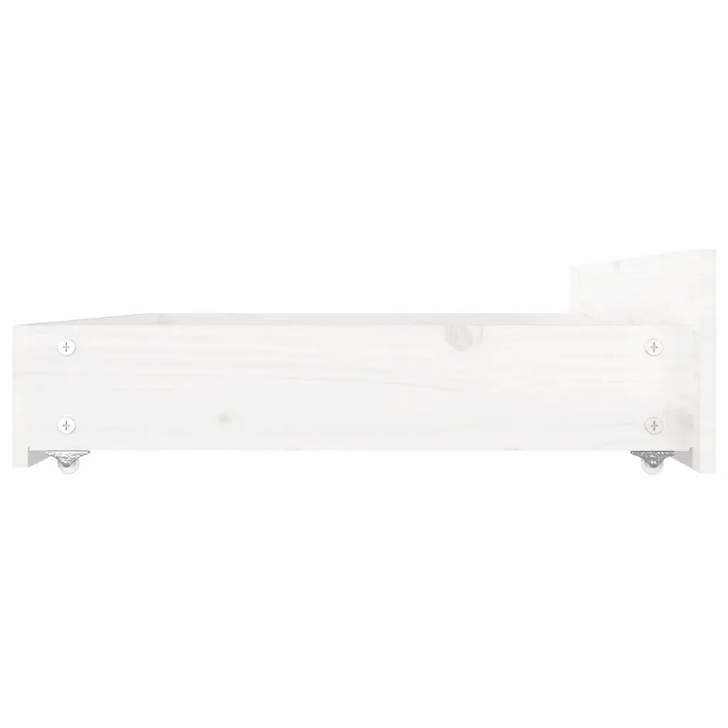 Letto matrimoniale | Letto per adulti | Giroletto con Cassetti Bianco 150x200 cm King Size - Image 9