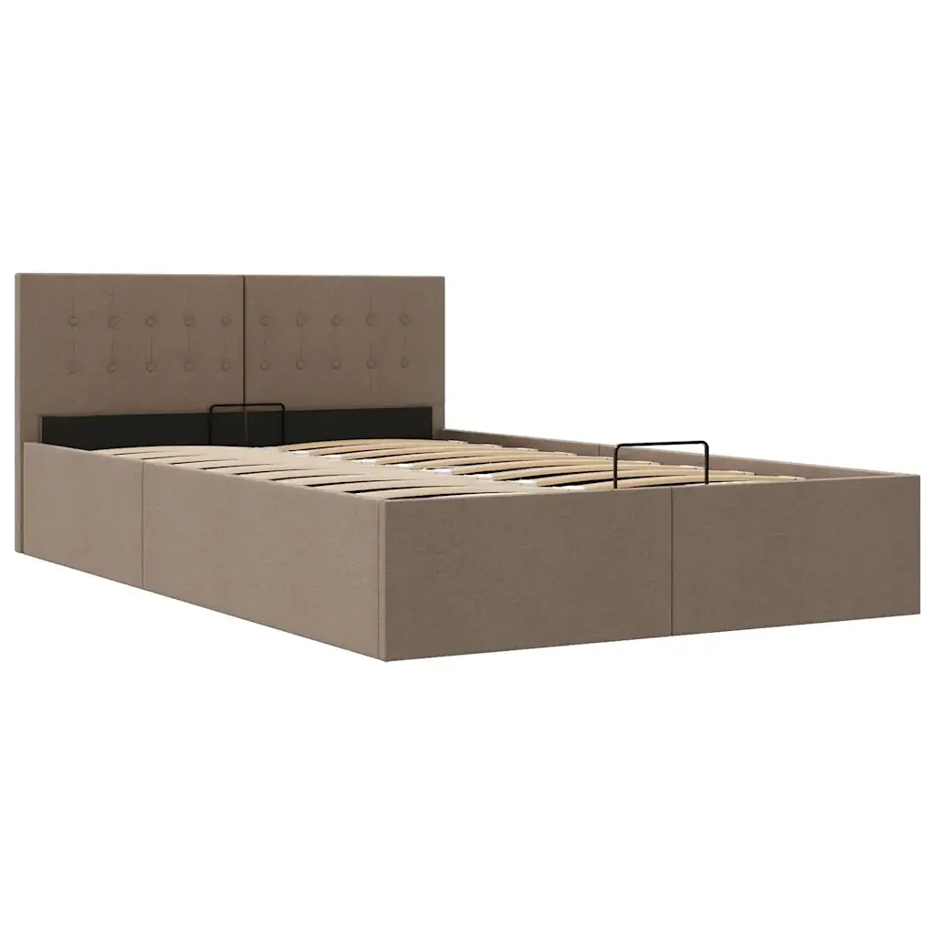 Letto matrimoniale | Letto per adulti | Giroletto con Contenitore Grigio Talpa in Tessuto 120x200 cm - Image 3