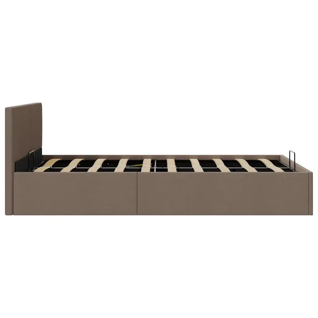 Letto matrimoniale | Letto per adulti | Giroletto con Contenitore Grigio Talpa in Tessuto 120x200 cm - Image 6
