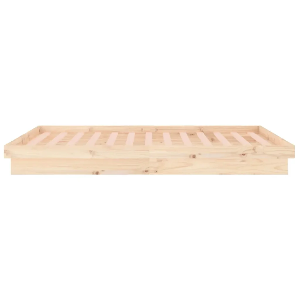 Letto matrimoniale | Letto per adulti | Giroletto con LED 135x190 cm Double in Legno Massello - Image 8