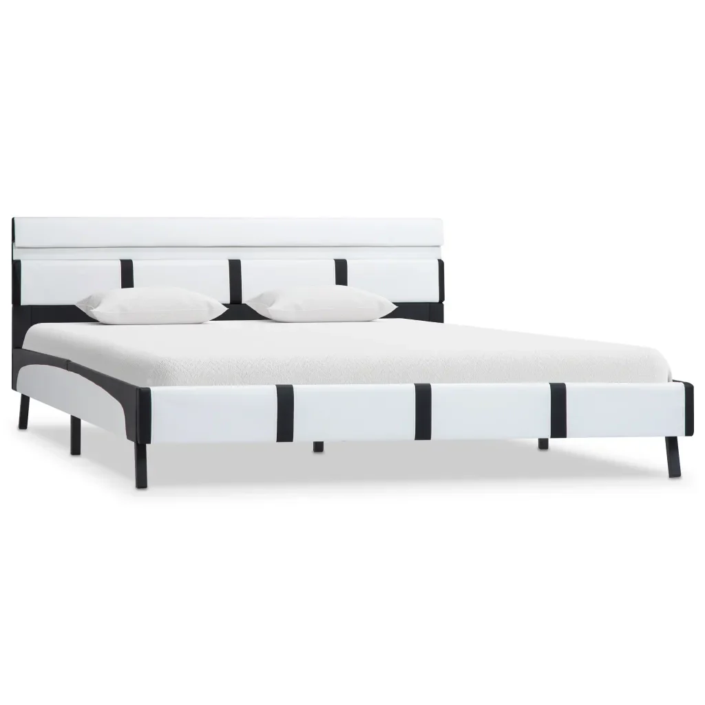 Letto matrimoniale | Letto per adulti | Giroletto con LED Bianco in Similpelle 160x200 cm - Image 2