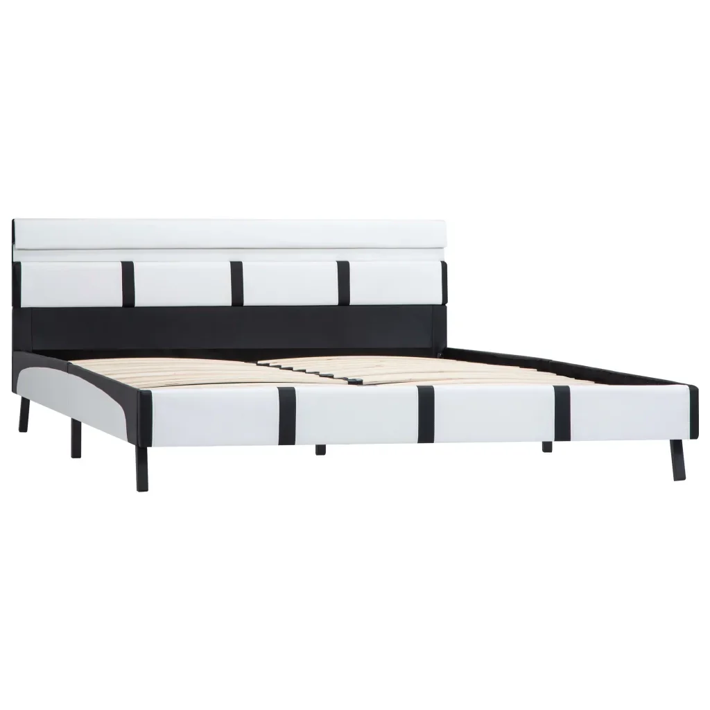 Letto matrimoniale | Letto per adulti | Giroletto con LED Bianco in Similpelle 160x200 cm - Image 4