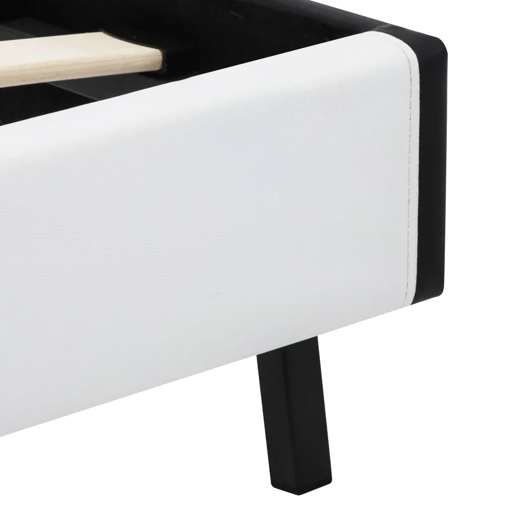 Letto matrimoniale | Letto per adulti | Giroletto con LED Bianco in Similpelle 160x200 cm - Image 7