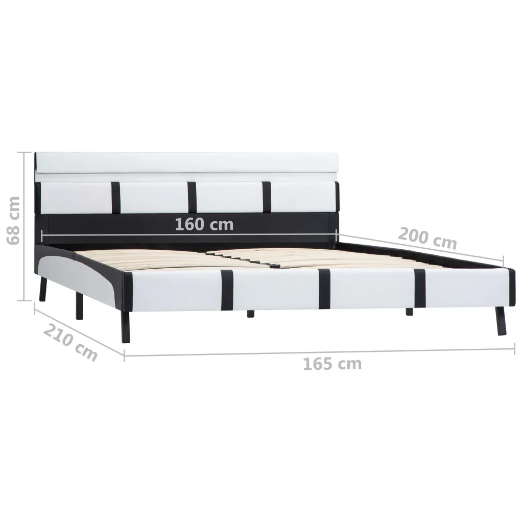 Letto matrimoniale | Letto per adulti | Giroletto con LED Bianco in Similpelle 160x200 cm - Image 9