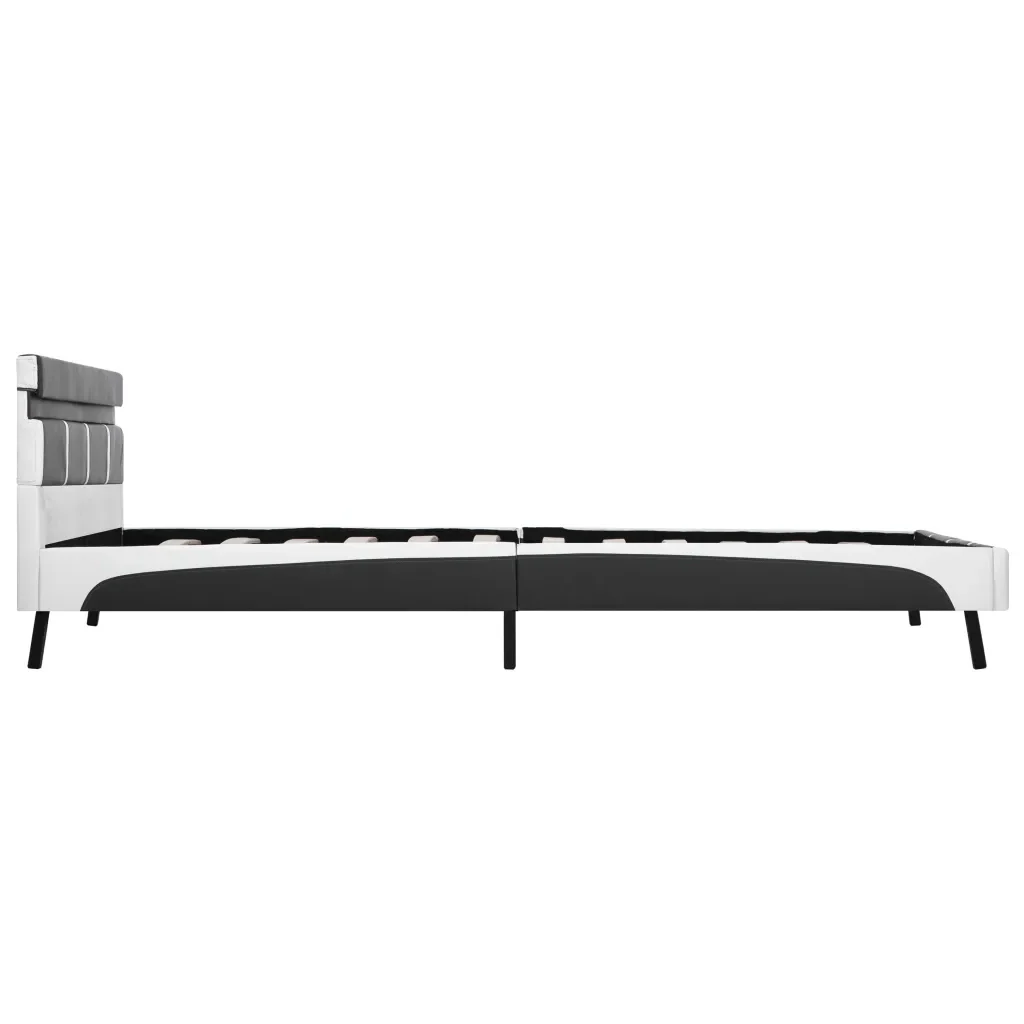 Letto matrimoniale | Letto per adulti | Giroletto con LED Grigio in Similpelle 120x200 cm - Image 6