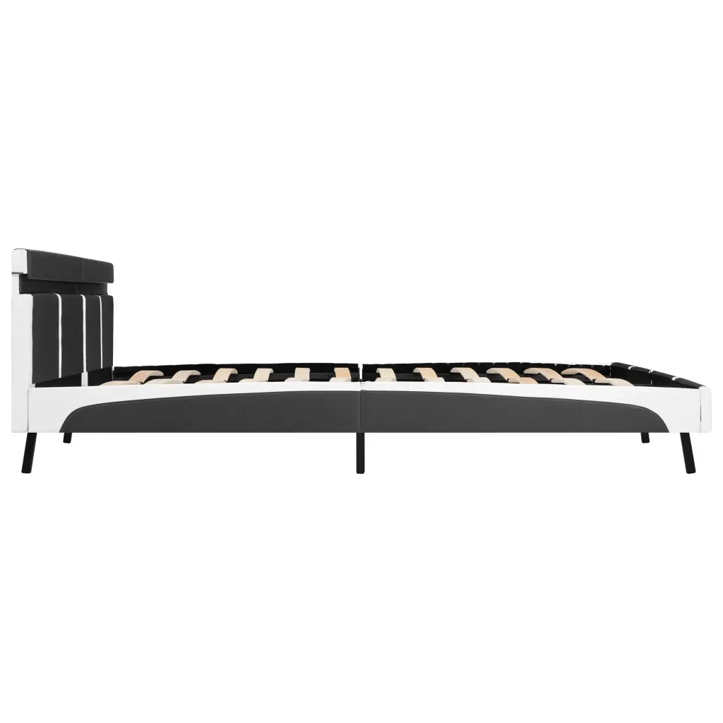 Letto matrimoniale | Letto per adulti | Giroletto con LED Grigio in Similpelle 180x200 cm - Image 5