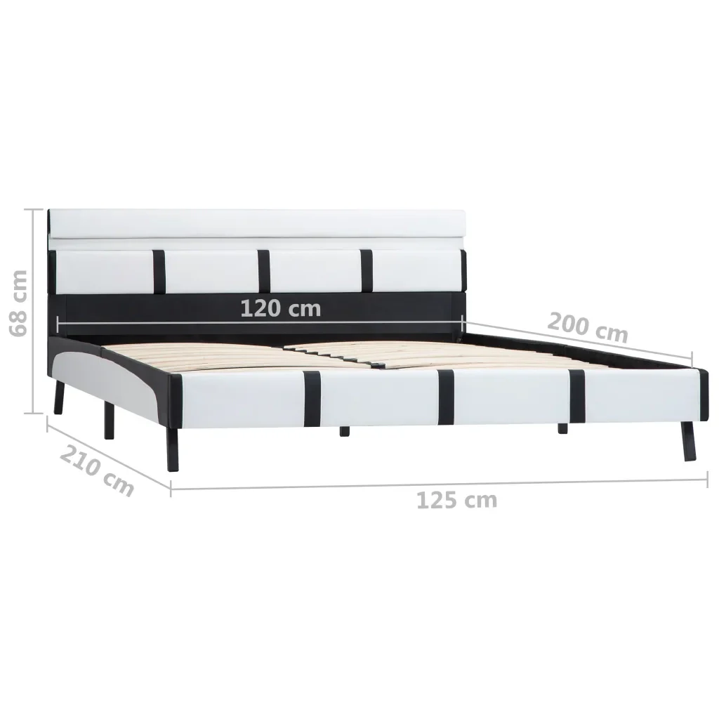 Letto matrimoniale | Letto per adulti | Giroletto con LED senza Materasso Bianco 120x200 cm - Image 9