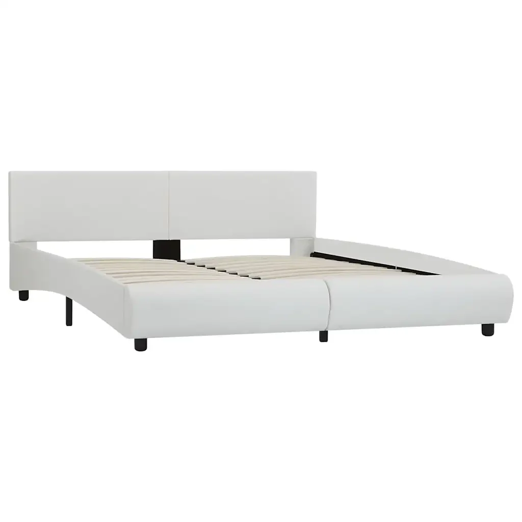 Letto matrimoniale | Letto per adulti | Giroletto con LED senza Materasso Bianco 180x200 cm - Image 3