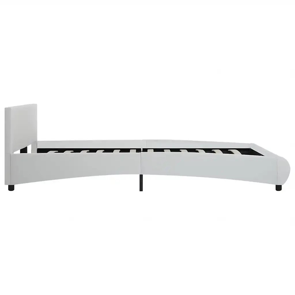 Letto matrimoniale | Letto per adulti | Giroletto con LED senza Materasso Bianco 180x200 cm - Image 5