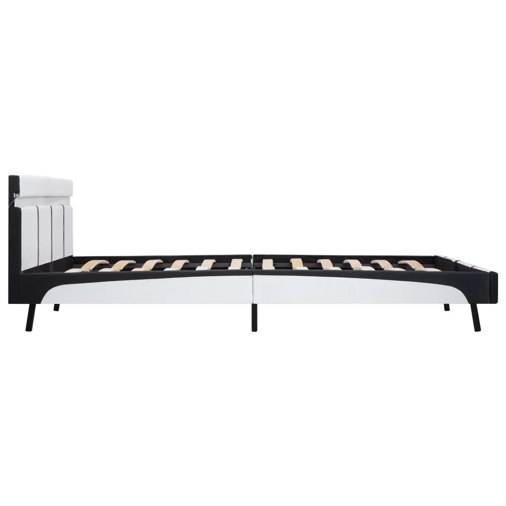 Letto matrimoniale | Letto per adulti | Giroletto con LED senza Materasso Bianco 180x200 cm - Image 5
