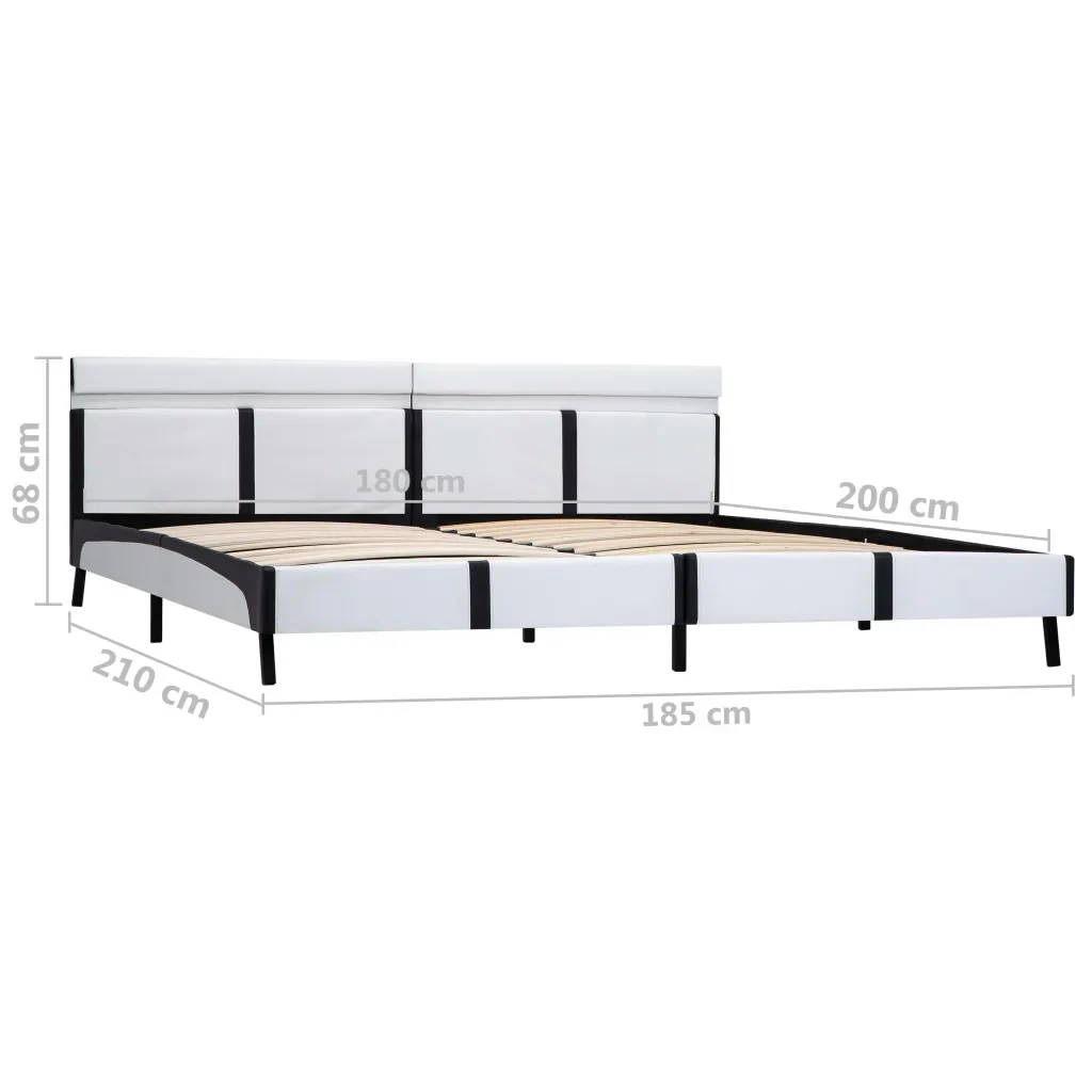 Letto matrimoniale | Letto per adulti | Giroletto con LED senza Materasso Bianco 180x200 cm - Image 9