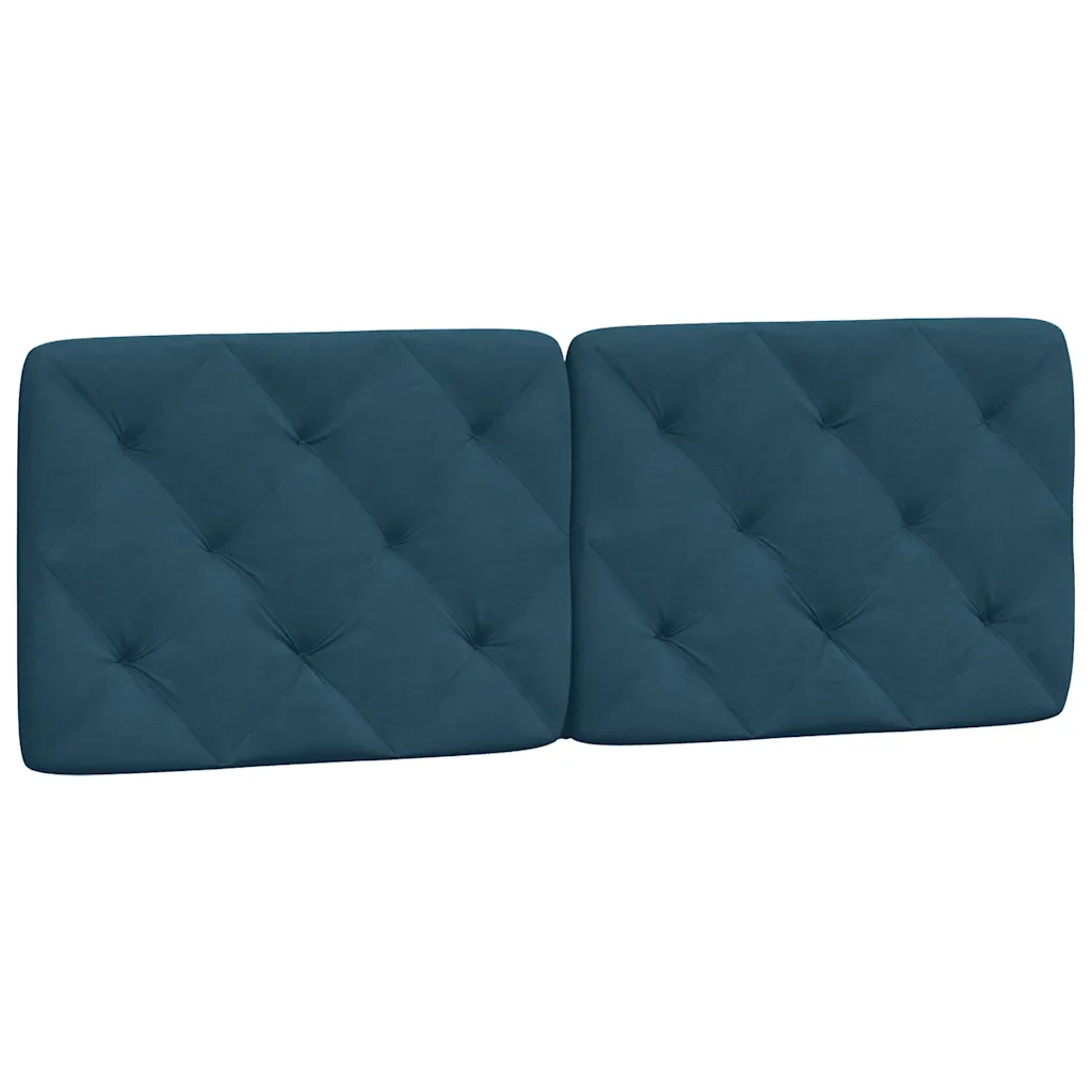 Letto matrimoniale | Letto per adulti | Giroletto con LED senza Materasso Blu 140x190 cm in Velluto - Image 9