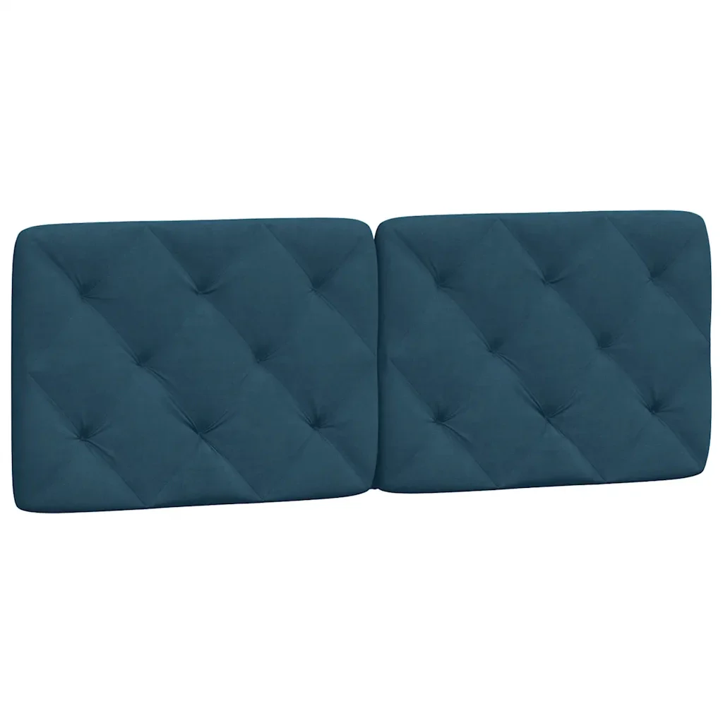 Letto matrimoniale | Letto per adulti | Giroletto con LED senza Materasso Blu 140x200 cm in Velluto - Image 9