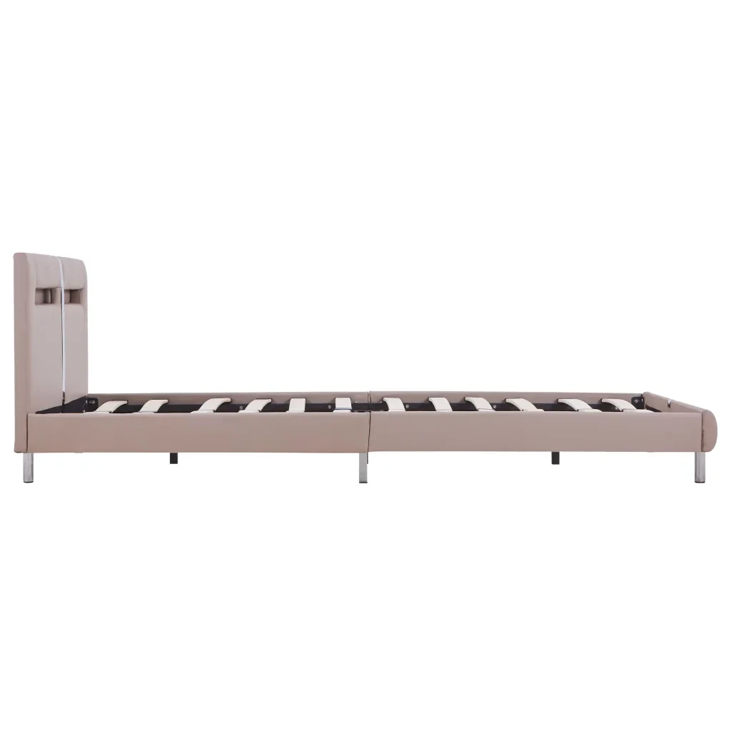 Letto matrimoniale | Letto per adulti | Giroletto con LED senza Materasso Cappuccino 120x200 cm - Image 5
