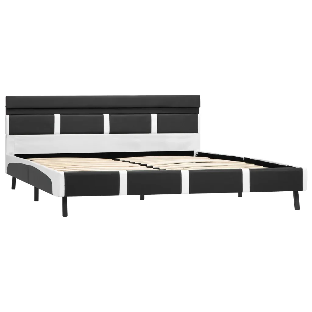 Letto matrimoniale | Letto per adulti | Giroletto con LED senza Materasso Grigio Similpelle 140x200 cm - Image 4