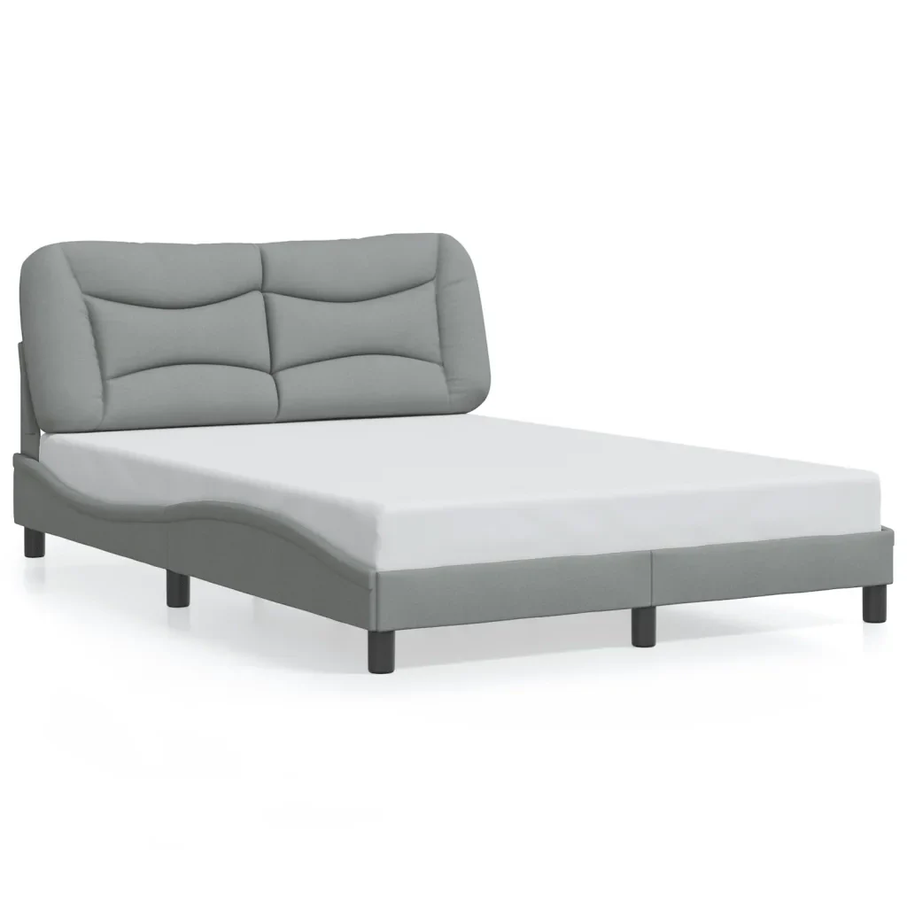 Letto matrimoniale | Letto per adulti | Giroletto con LED senza Materasso Hvar 140x200 cm Tessuto - Image 5